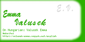 emma valusek business card